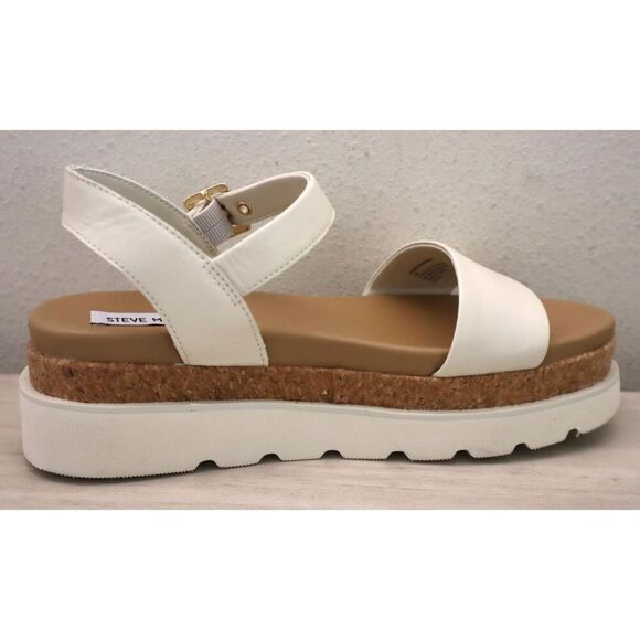 Steve Madden MARI49S1 Women's Sz 9M White Leather Marissa Platform Sandals - Picture 5 of 10